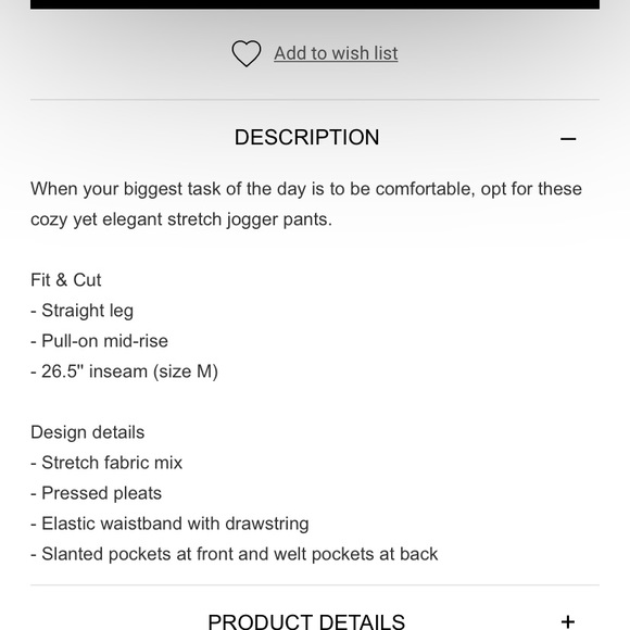 NWT RW&Co Black Jogger Ankle Pant - Picture 5 of 7